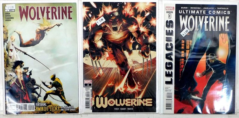Wolverine Lot of 3 #2, 3, Ultimate 3 (2010) Marvel Comics 1st Print Comic Books