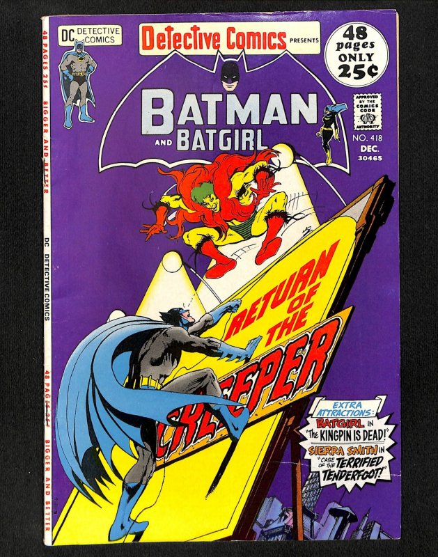 Detective Comics (1937) #418 Neal Adams Cover!