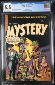 Aragon Publications Mister Mystery #17 CGC 5.5 Severed Heads Cover