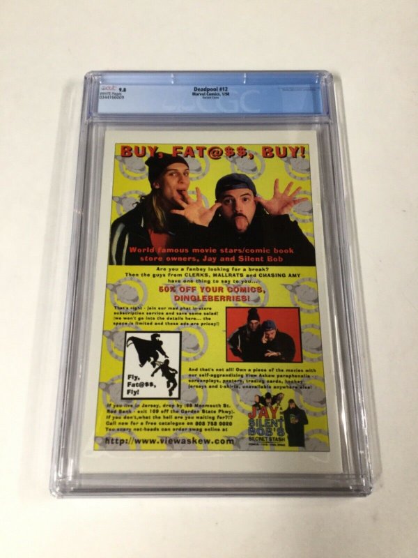 Deadpool 12 Variant Cover Rare! 1997 Series Cgc 9.8 White Pages