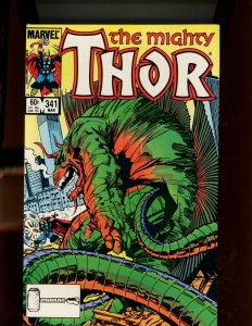 Thor #341 - Crossover App. of Superman as Clark Kent. (9.2 OB) 1983