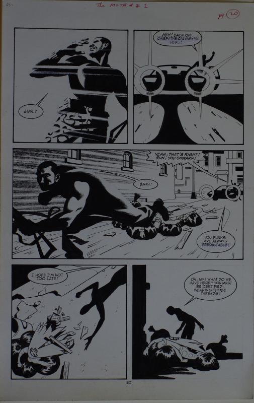 STEVE RUDE / GARY MARTIN original art, THE MOTH #1 pg 20, 11x 17, more in store