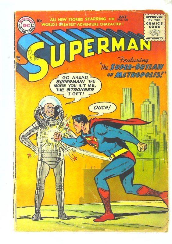 Superman (1939 series)  #106, Good+ (Actual scan)