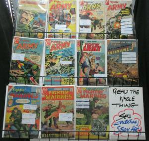 Charlton Comics War Comics Lot of 11Diff Fightin' Marines and Army