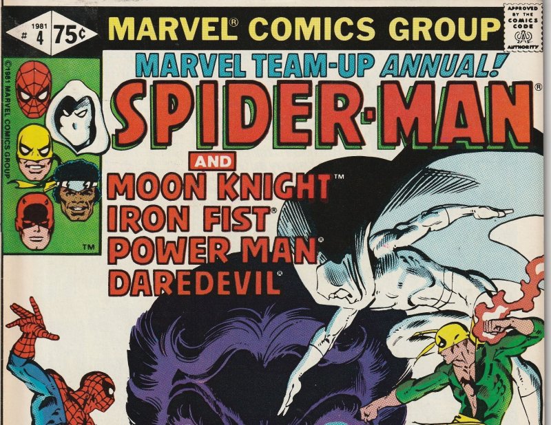 Marvel Team-Up Annual #2, 4 Spidey, Hulk, Daredevil, Power Man, Moon Knight