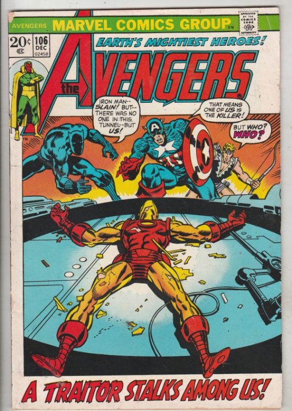 Avengers, The #106 (Dec-72) VG/FN Mid-Grade Avengers