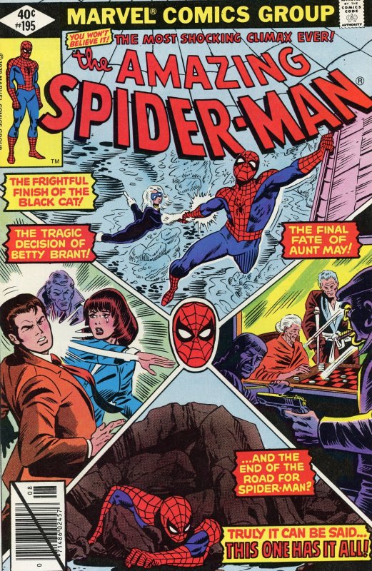 The Amazing Spider-Man #195 (1979) 2nd App Black Cat Comic Book NM 9.4