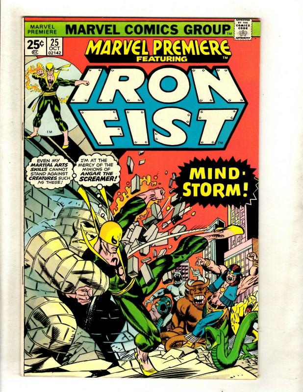 Marvel Premiere # 25 VF/NM Comic Book Feat. Iron Fist Defenders Luke Cage WS9