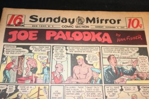 1947 Sunday Mirror Weekly Comic Section November 2nd (F+) Superman Joe Palooka