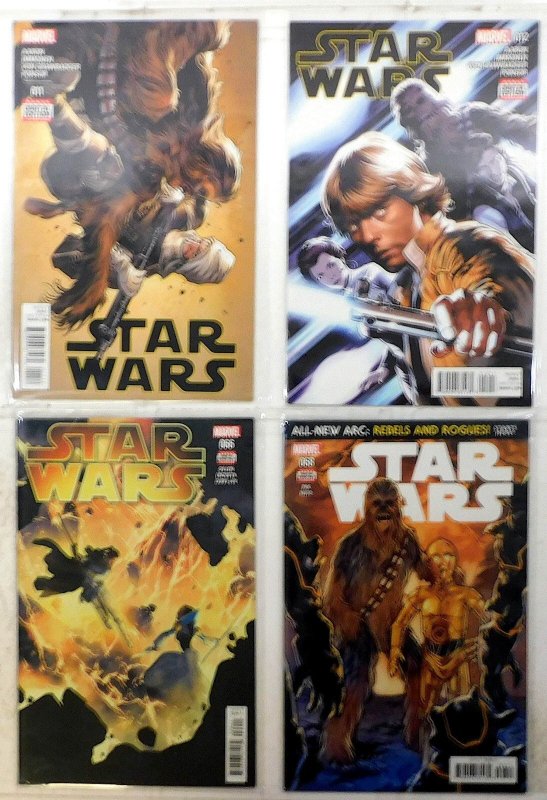 Star Wars Lot 4 #11, 12, 66, 68 2016 Marvel NM Darth Vader Luke Skywalker Comics