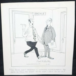 Office Gag - 6/21/1973 Signed art by Dale McFeatters