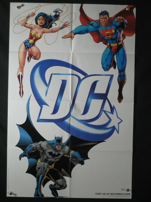 DC Comics Promo Poster 34x22 SUPERMAN BATMAN 