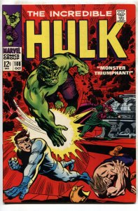 INCREDIBLE HULK #108--TRIMPE ART--MARVEL--comic book--1968--VF+