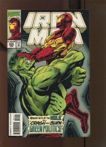 IRON MAN #305 - DIRECT EDITION - HULKBUSTER ARMOR APPEARANCE (9.2) 1994
