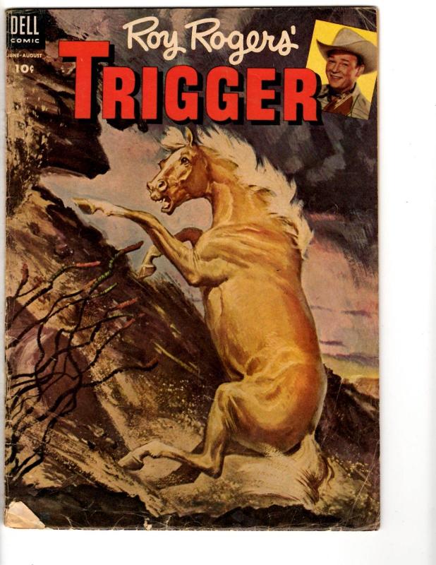 Roy Rogers' Trigger # 13 VG/FN 1954 Dell Silver Age Comic Book Horse Cover TP1