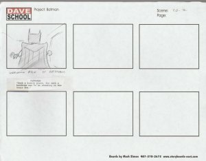2004 LEGO BATMAN Storyboard Art by Mark Simon VF 8.0 Batman Scene 20-2