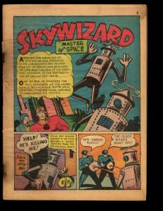 Miracle Comics # 4 No Cover Golden Age Hillman Comic Book SKy Wizard Prophet NE1