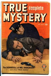 TRUE COMPLETE MYSTERY #8-1949 circus freak story-photo cover-comic