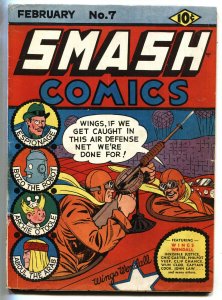 Smash Comics #7 1940- Will Eisner Wings Wendell cover-WWII-GOLDEN-AGE