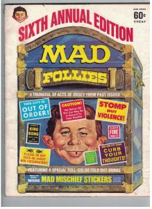 MAD FOLLIES (1968) 6 G-VG yet MORE MISCHIEF STICKERS