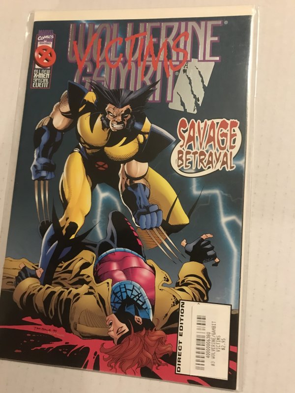 Wolverine/Gambit: Victims #1, 2, 3 run / lot : Marvel (1995) NM-; foil covers