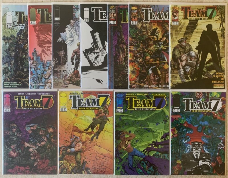 TEAM 7 1-4 + DEAD RECKONING 1-3 + OBJECTIVE HELL 1-3 | 11 TOTAL | VF TO VF/NM