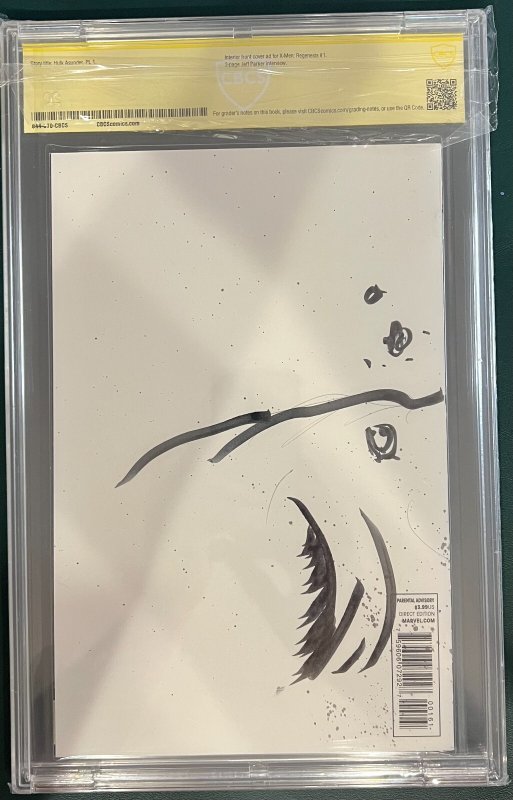 Incredible Hulk #1 2011 Stanford Greene Hulk Sketch CBCS Slab Art GB02