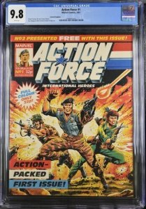 Action Force #1 1987 Marvel Comics CGC 9.8 GI Joe UK series White Pages