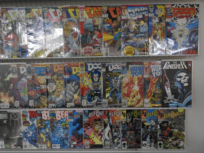 Huge Lot of 150+ Comics W/ Cable, Doom, Human Torch Avg. VF- Condition.