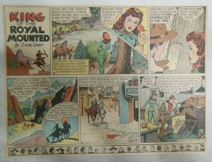 (52) King of the Royal Mounted Sundays by Zane Gray from 1944 Half Page Size !