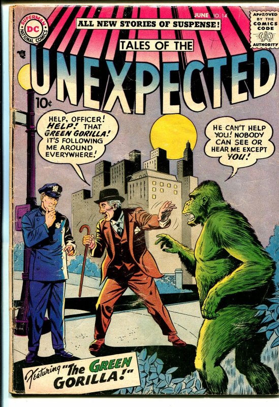 Tales of The Unexpected #14 1957-DC-Green Gorilla-horror-mystery-VG