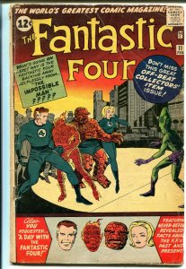 Fantastic Four #11 1962-Marvel-Impossible Man-Jack Kirby-Submariner-GOOD/VG 