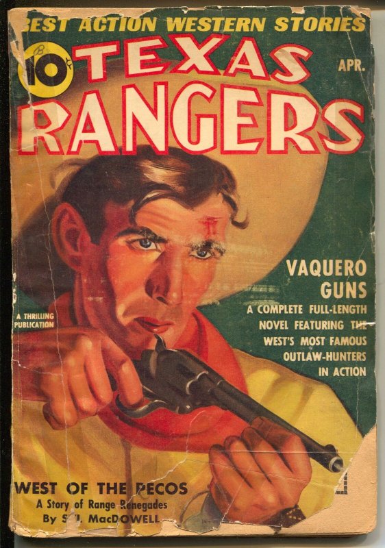 Texas Ranger 4/1940-Thrilling-hero pulp-Ranger Jim Hatfield-G-