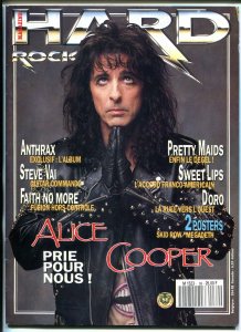 HARD ROCK 0/1990-ALICE COOPER-SKID ROW-MEGADETH-ANTHRAX-FRENCH PRINTING-fn