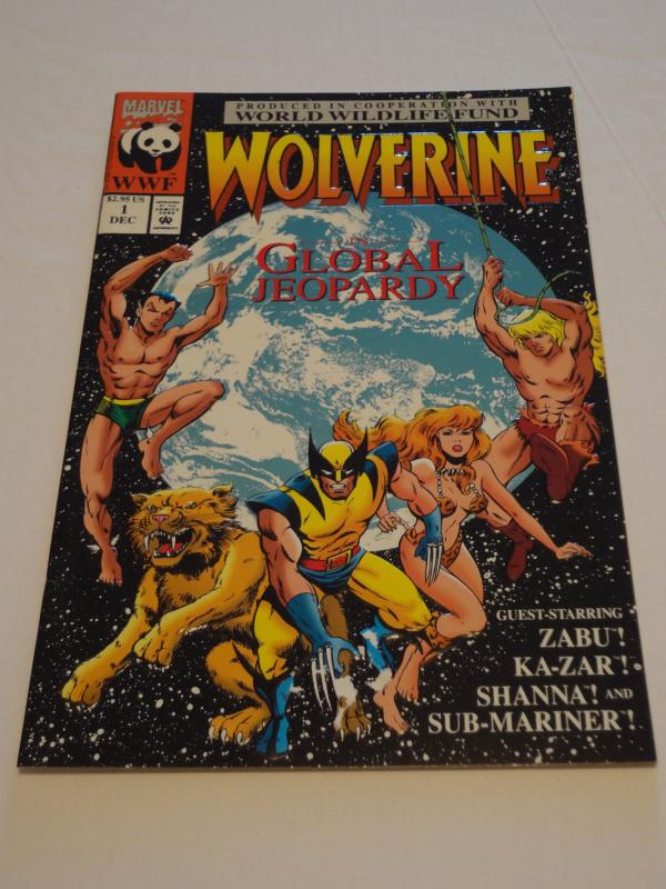 Wolverine: Global Jeopardy #1, FN; W.W.F. Benefit! Devil Dinosaur appearance!!