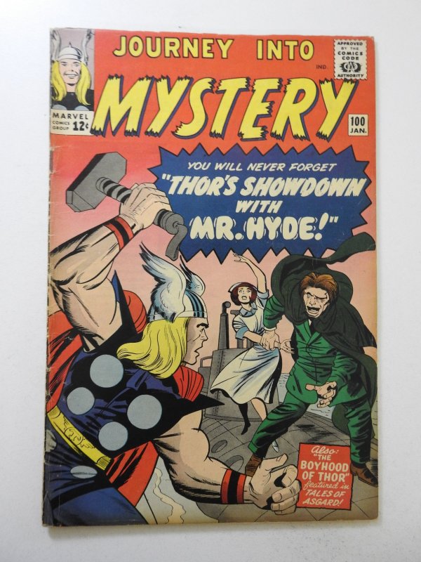 Journey Into Mystery #100 (1964) VG Condition 1 in spine split