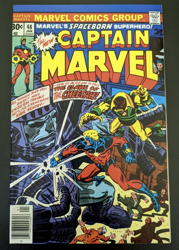 Captain Marvel #48 (1977) Battle the Kree! VF/NM