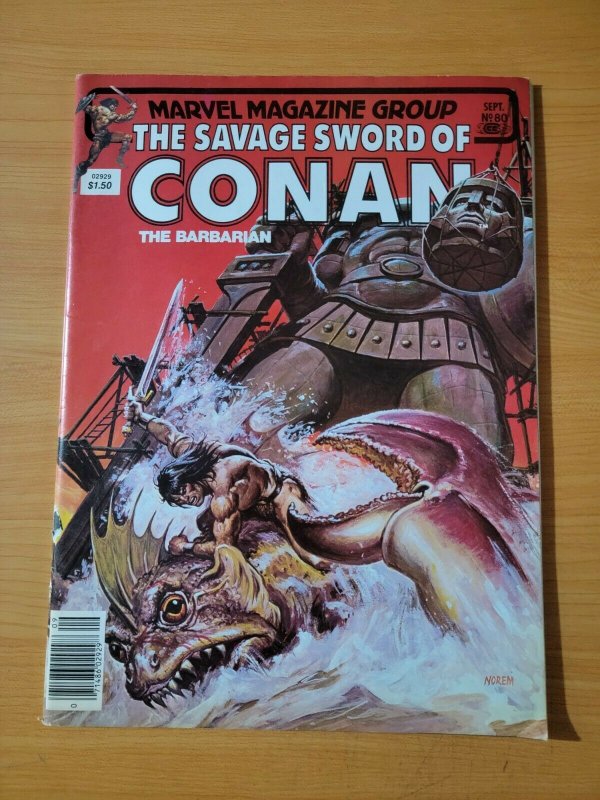 Savage Sword of Conan The Barbarian #80 ~ VF NEAR MINT NM ~ 1982 Marvel Comics 