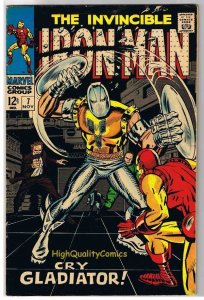 IRON MAN #7, VF+, Tony Stark, Gladiator, Robot, 1968, (b),  Maggia Strikes