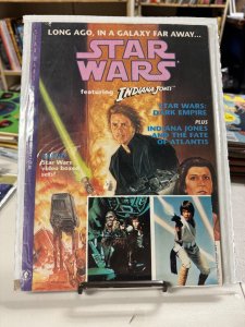 STAR WARS FEATURING INDIANA JONES #1 DARK HORSE COMICS UK 1992 W/ TRADING CARDS