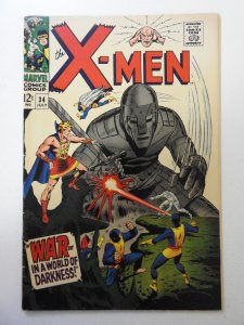 The X-Men #34 (1967) VG+ Condition! centerfold detached at top staple