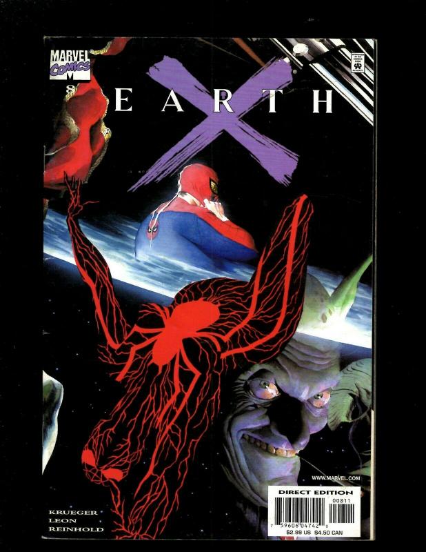 12 Earth X Marvel Comic Books #0 1 3 4 5 6 7 8 9 10 10 X HY3