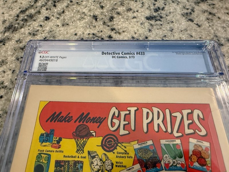 Detective Comics # 433 CGC Graded 9.2 DC Comic Book Batman Robin Batgirl JH13