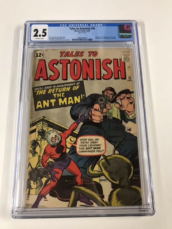 Tales To Astonish 35 Cgc 2.5 Ow Oages 1st Ant-man Second Hank Pym Marvel Silver 