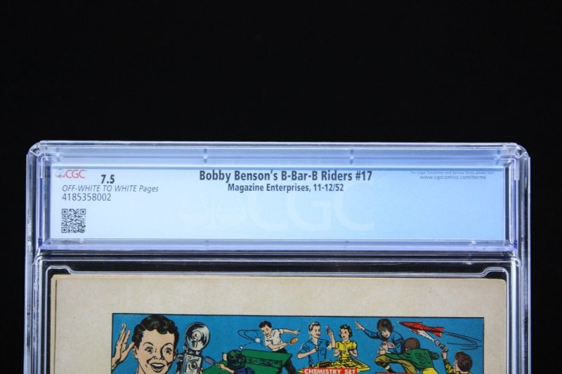Bobby Benson's B-Bar-B Rider #17 - Dick Ayers + Ernie Bache Art (CGC 7.5) 1952