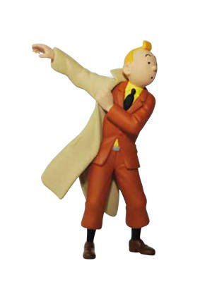 TINTIN: Figura PVC Tintin poniendose la gabardina  - Figura de 5,5 cm (ref. #...