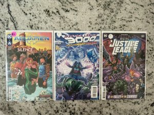 3 DC Comic Books Justice League 54 + 3000 # 4 + Aquaman # 6 NM 1st Print 44 J807