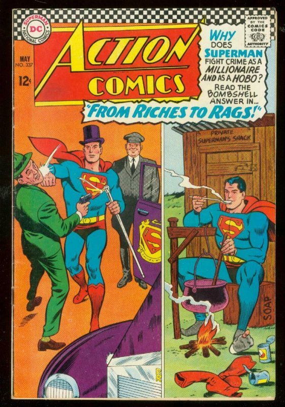 ACTION COMICS #337 1966- SUPERMAN-DC COMICS FN