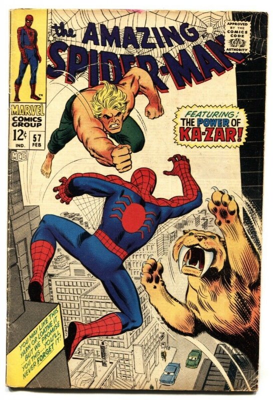 AMAZING SPIDER-MAN #57-comic book MARVEL SILVER AGE VG