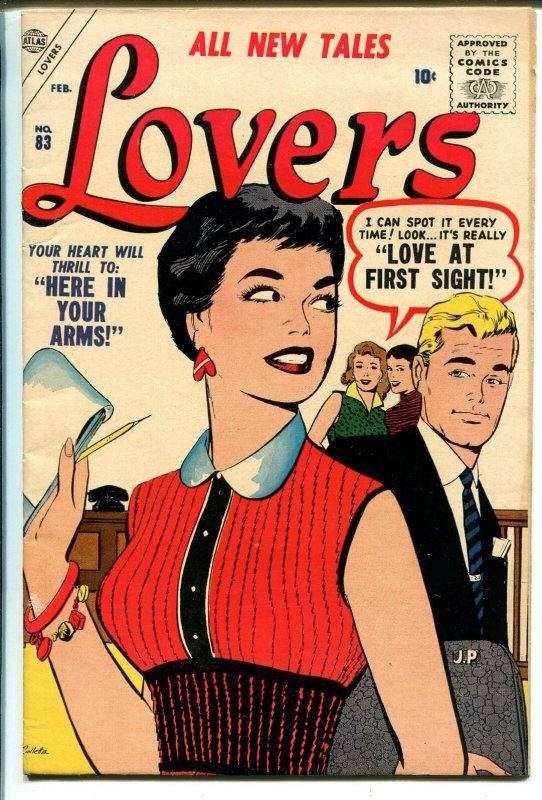 Lovers #83 1957-Atlas-Vince Coletta cover & story art-G 